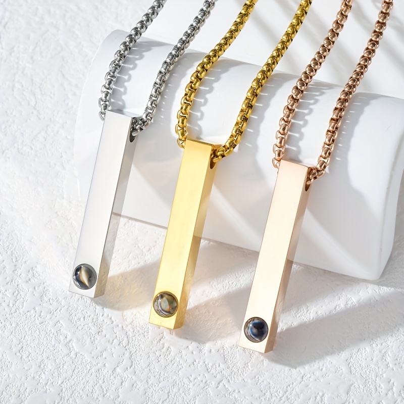 Custom Photo Projection Necklace Personalized Pendant Gift